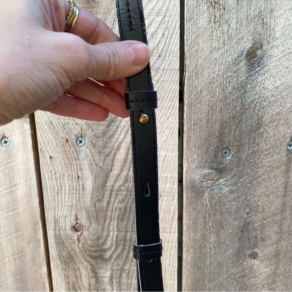 J CREW 'Parker' Small Smooth Black Cow Leather CROSSBODY Bag/ Purse - Picture 4 of 9